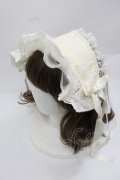 Mademoieselle Pearl（海外ロリータブランド） / レースリボンヘッドドレス  生成り I-25-12-13-025-LO-AC-SA-ZI