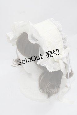 画像1: Mademoieselle Pearl（海外ロリータブランド） / レースリボンヘッドドレス  生成り I-25-12-13-025-LO-AC-SA-ZI