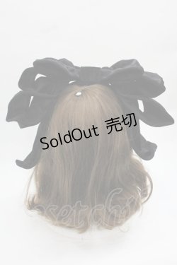 画像2: Hoshibako Works / お人形風ラッピングリボンカチューシャ  黒 I-25-12-13-026-LO-AC-SA-ZI