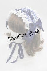 BABY,THE STARS SHINE BRIGHT / Milky Gingham Dollヘッドドレス  青チェック I-25-12-13-027-BA-AC-SA-ZI