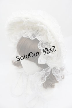 画像1: Triple fortune / ハーフボンネット  白 I-25-12-13-028-EL-AC-SA-ZI