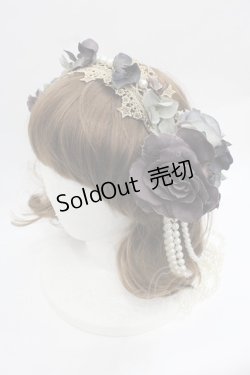 画像1: Triple fortune / ローズパールカチューシャ  青Ｘ白 I-25-12-13-030-EL-AC-SA-ZI