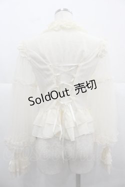 画像2: Red Maria / 袖ドットチュールハイネックブラウス M 生成り I-25-12-13-033-EL-BL-SA-ZI