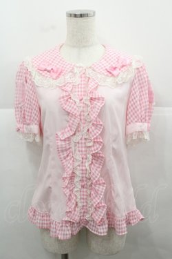 画像1: Angelic Pretty / Lovelyチェックブラウス  ピンク I-25-12-13-035-AP-BL-SA-ZI