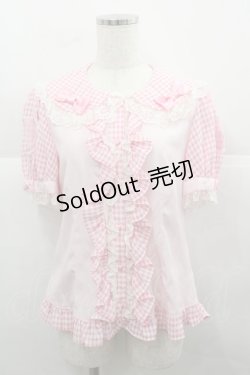 画像1: Angelic Pretty / Lovelyチェックブラウス  ピンク I-25-12-13-035-AP-BL-SA-ZI