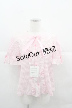 画像1: Angelic Pretty / ギンガムはしごレースブラウス  ピンクＸ白 I-25-12-13-036-AP-BL-SA-ZI