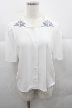 画像1: an another angelus / カンパニュラ刺繍衿ブラウス  白 I-25-12-13-037-CA-BL-SA-ZI