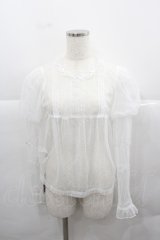 Little Dipper（海外ロリータブランド） / ドットシースルートップス S 白 I-25-12-13-038-LO-TO-SA-ZI