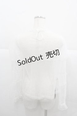 画像2: Little Dipper（海外ロリータブランド） / ドットシースルートップス S 白 I-25-12-13-038-LO-TO-SA-ZI