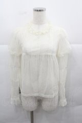 Little Dipper（海外ロリータブランド） / ドットシースルートップス S 黒 I-25-12-13-039-LO-TO-SA-ZI