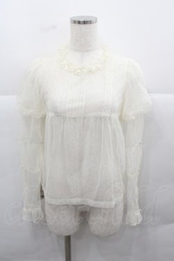 画像1: Little Dipper（海外ロリータブランド） / ドットシースルートップス S 黒 I-25-12-13-039-LO-TO-SA-ZI