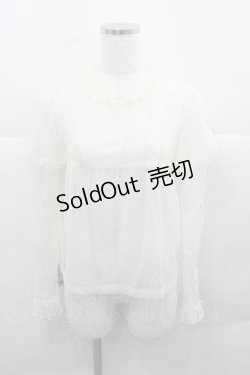 画像1: Little Dipper（海外ロリータブランド） / ドットシースルートップス S 黒 I-25-12-13-039-LO-TO-SA-ZI