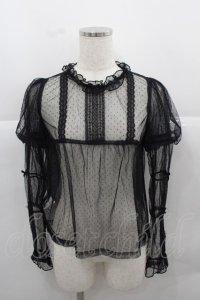 Little Dipper（海外ロリータブランド） / ドットシースルートップス S 生成り I-25-12-13-040-LO-TO-SA-ZI