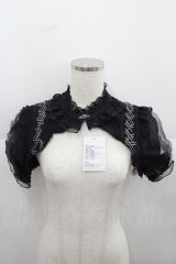 Honey Machine（海外ロリータブランド） / レース&チュール半袖ボレロ S 黒 I-25-12-13-041-LO-JA-SA-ZI