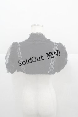 画像2: Honey Machine（海外ロリータブランド） / レース&チュール半袖ボレロ S 黒 I-25-12-13-041-LO-JA-SA-ZI