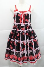画像1: Angelic Pretty / Charming Cherryジャンパースカート  ピンク I-25-12-18-046-AP-OP-SA-ZI (1)