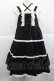 画像1: BABY,THE STARS SHINE BRIGHT / からみ3段ティアードジャンパースカート  黒Ｘ白 I-25-12-18-047-BA-OP-SA-ZI (1)