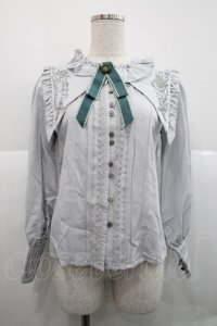 Chris house lolita(海外ロリータブランド) / フリル襟ピンタックセーラー襟長袖ブラウス  グレー I-25-12-18-006-LO-BL-SA-ZI