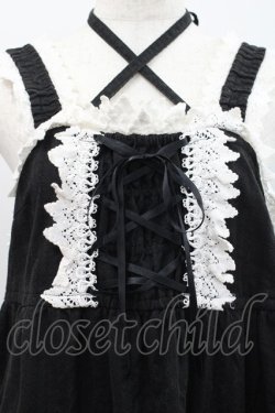 画像3: BABY,THE STARS SHINE BRIGHT / からみ3段ティアードジャンパースカート  黒Ｘ白 I-25-12-18-047-BA-OP-SA-ZI