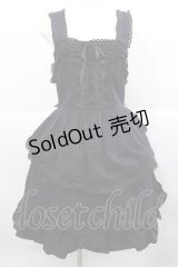 BABY,THE STARS SHINE BRIGHT / 2段フリルジャンパースカート  黒 I-25-12-18-048-BA-OP-SA-ZI