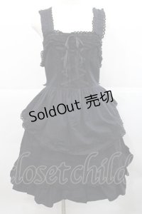 BABY,THE STARS SHINE BRIGHT / 2段フリルジャンパースカート  黒 I-25-12-18-048-BA-OP-SA-ZI