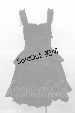 画像2: BABY,THE STARS SHINE BRIGHT / 2段フリルジャンパースカート  黒 I-25-12-18-048-BA-OP-SA-ZI