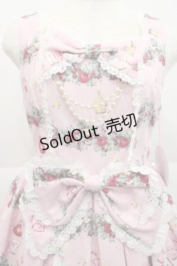 画像3: BABY,THE STARS SHINE BRIGHT / くみゃちゃんたちのChristmas Holly Night 柄 リボンジャンパースカート  ピンク I-25-12-18-049-BA-OP-SA-ZI