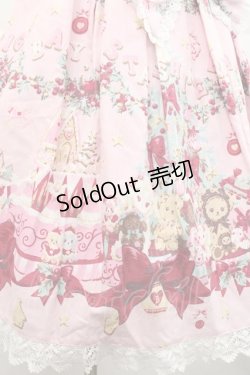 画像4: BABY,THE STARS SHINE BRIGHT / くみゃちゃんたちのChristmas Holly Night 柄 リボンジャンパースカート  ピンク I-25-12-18-049-BA-OP-SA-ZI