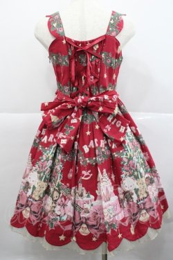 画像2: BABY,THE STARS SHINE BRIGHT / くみゃちゃんたちのChristmas Holly Nightスカラップジャンパースカート  エンジ I-25-12-18-050-BA-OP-SA-ZI