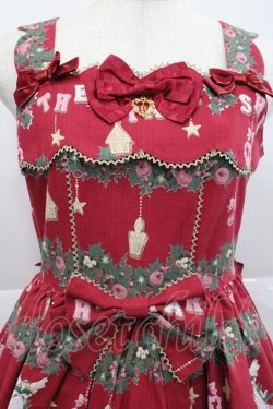 画像3: BABY,THE STARS SHINE BRIGHT / くみゃちゃんたちのChristmas Holly Nightスカラップジャンパースカート  エンジ I-25-12-18-050-BA-OP-SA-ZI