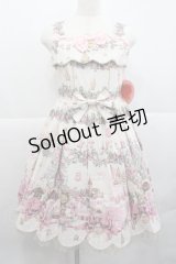 BABY,THE STARS SHINE BRIGHT / くみゃちゃんたちのChristmas Holly Nightスカラップジャンパースカート  白 I-25-12-18-051-BA-OP-SA-ZI