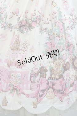 画像4: BABY,THE STARS SHINE BRIGHT / くみゃちゃんたちのChristmas Holly Nightスカラップジャンパースカート  白 I-25-12-18-051-BA-OP-SA-ZI