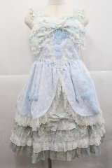 BABY,THE STARS SHINE BRIGHT / Easter Bunnyジャンパースカート  サックス I-25-12-18-052-BA-OP-SA-ZI