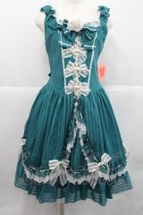 BABY,THE STARS SHINE BRIGHT / Veronica Elisseジャンパースカート  グリーンＸ白 I-25-12-18-054-BA-OP-SA-ZI