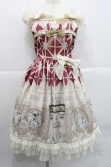 BABY,THE STARS SHINE BRIGHT / 天国の鍵〜祝福と出会う聖なる礼拝堂〜柄クローチェジャンパースカート  ボルドー I-25-12-18-055-BA-OP-SA-ZI