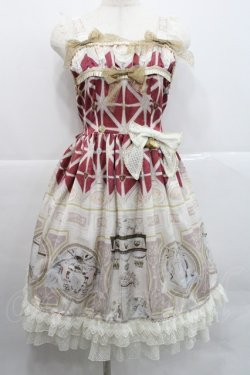 画像1: BABY,THE STARS SHINE BRIGHT / 天国の鍵〜祝福と出会う聖なる礼拝堂〜柄クローチェジャンパースカート  ボルドー I-25-12-18-055-BA-OP-SA-ZI