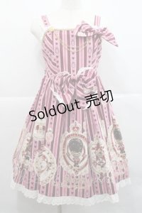 BABY,THE STARS SHINE BRIGHT / くまくみゃのRoyal Kingdom柄ジャンパースカートII  ピンク I-25-12-18-057-BA-OP-SA-ZI