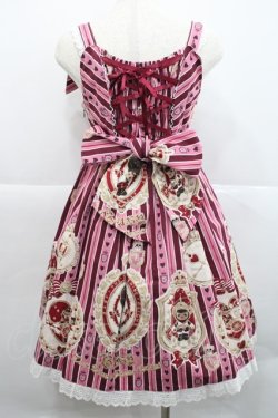 画像2: BABY,THE STARS SHINE BRIGHT / くまくみゃのRoyal Kingdom柄ジャンパースカートII  ピンク I-25-12-18-057-BA-OP-SA-ZI