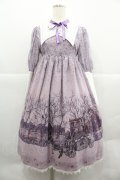 ALICE and the PIRATES / 薔薇の葬列〜宵闇に咲くアリア〜柄ワンピース  ラベンダー I-25-12-18-064-PA-OP-SA-ZI