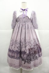 ALICE and the PIRATES / 薔薇の葬列〜宵闇に咲くアリア〜柄ワンピース  ラベンダー I-25-12-18-064-PA-OP-SA-ZI
