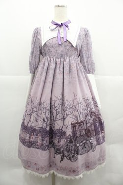 画像1: ALICE and the PIRATES / 薔薇の葬列〜宵闇に咲くアリア〜柄ワンピース  ラベンダー I-25-12-18-064-PA-OP-SA-ZI