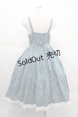 画像2: ALICE and the PIRATES / ドビーストライプティアードジャンパースカート  グリーン I-25-12-18-065-PA-OP-SA-ZI