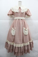 Hoshibako Works / カントリーラビットワンピース  ピンクチェック I-25-12-18-069-LO-OP-SA-ZI