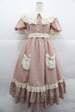 画像1: Hoshibako Works / カントリーラビットワンピース  ピンクチェック I-25-12-18-069-LO-OP-SA-ZI