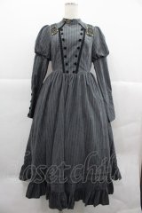 With Puji / 肩ベルトストライプハイネックワンピース M グレー I-25-12-18-070-EL-OP-SA-ZI