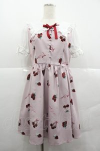 Ank Rouge / いちご柄ワンピース  ピンクＸ白 I-25-12-18-074-CA-OP-SA-ZI