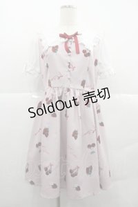 Ank Rouge / いちご柄ワンピース  ピンクＸ白 I-25-12-18-074-CA-OP-SA-ZI