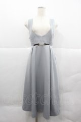 F i.n.t / チェーンビット使いディープVネックジャンパースカート  グレー I-25-12-18-075-CA-OP-SA-ZI