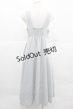 画像2: F i.n.t / チェーンビット使いディープVネックジャンパースカート  グレー I-25-12-18-075-CA-OP-SA-ZI