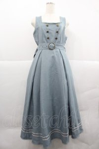 Kurumi Collaboration / マリンアカデミアジャンパースカート L サックス I-25-12-18-076-LO-OP-SA-ZI